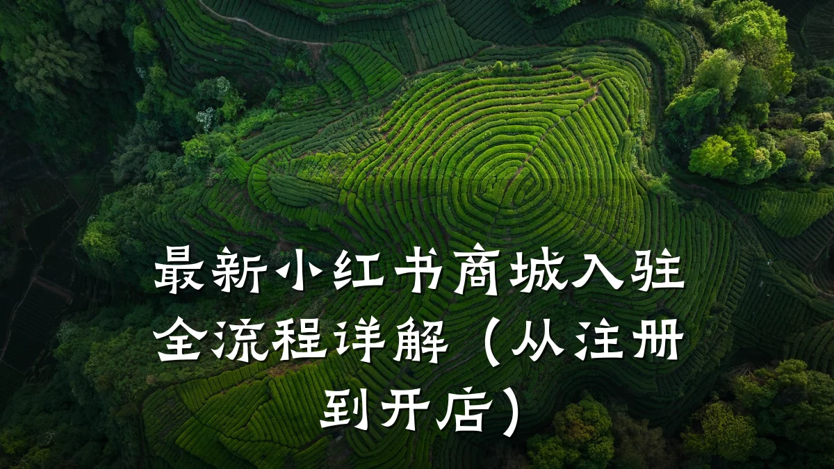 最新小红书商城入驻全流程详解(从注册到开店)