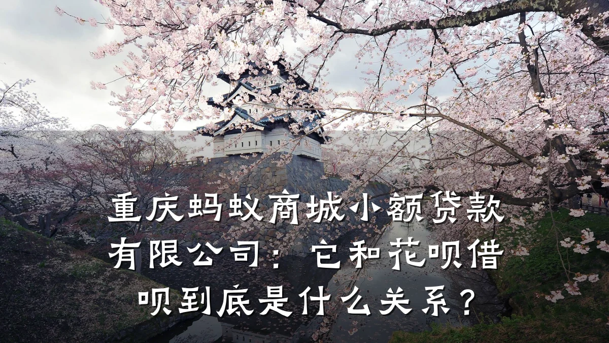 重庆蚂蚁商城小额贷款有限公司:它和花呗借呗到底是什么关系?