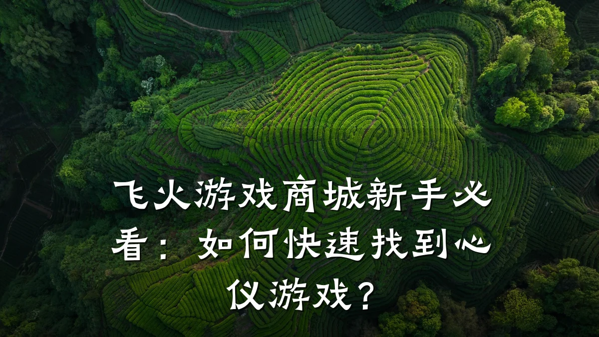 飞火游戏商城新手必看：如何快速找到心仪游戏？