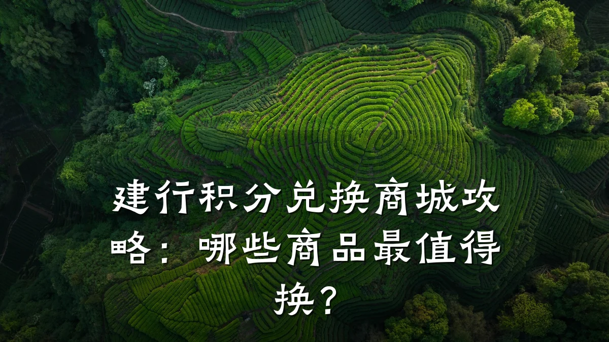 建行积分兑换商城攻略:哪些商品最值得换?