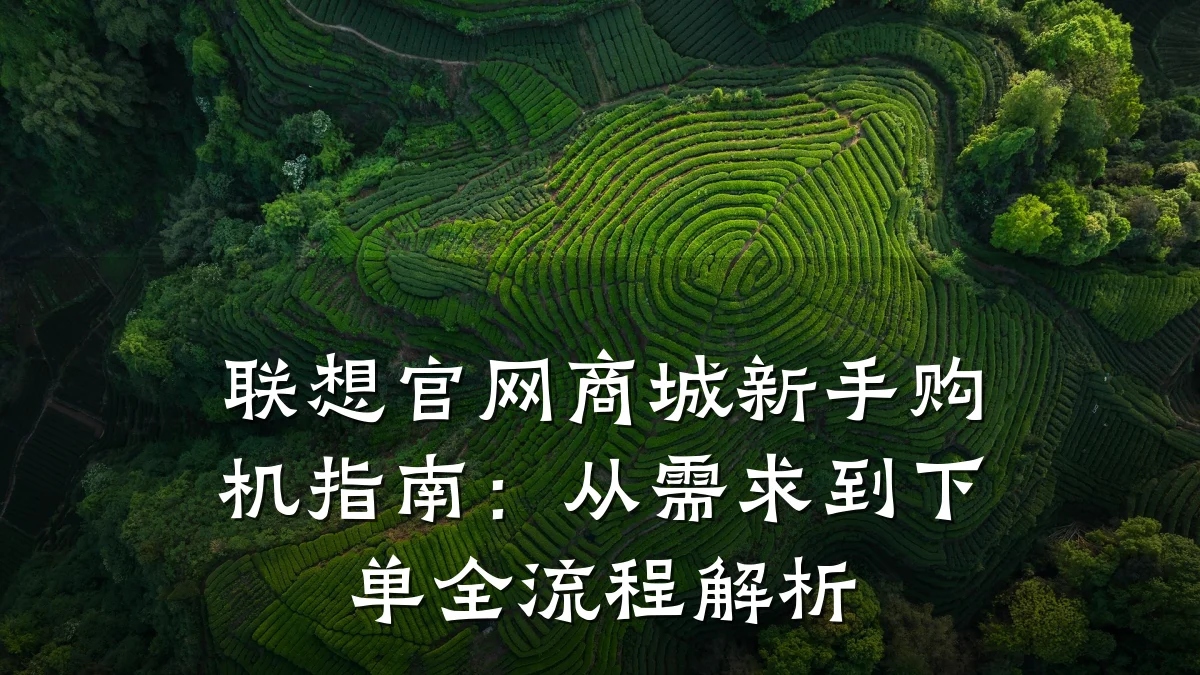 联想官网商城新手购机指南：从需求到下单全流程解析