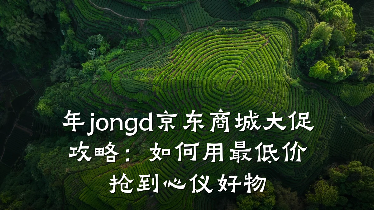 年jongd京东商城大促攻略：如何用最低价抢到心仪好物