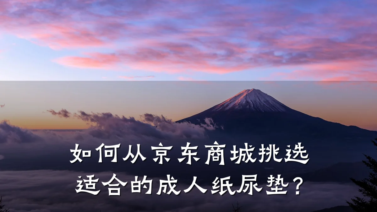 如何从京东商城挑选适合的成人纸尿垫?