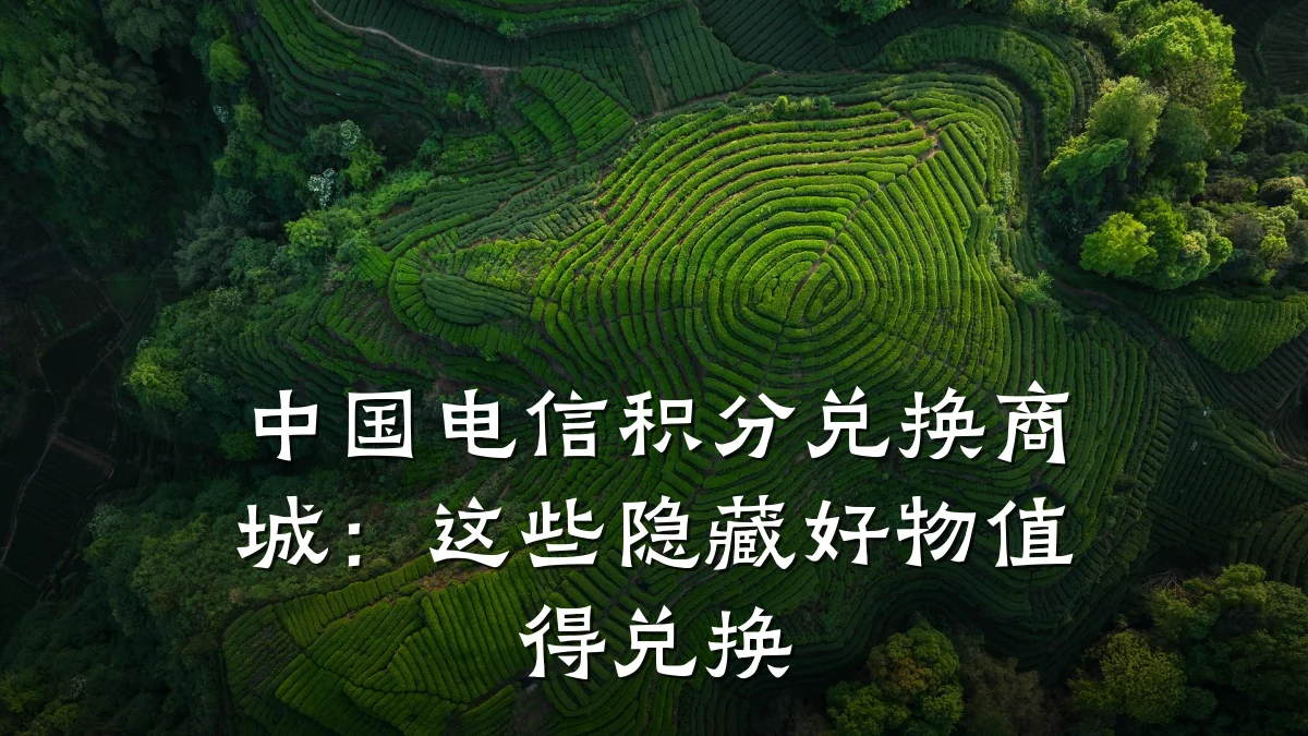 中国电信积分兑换商城:这些隐藏好物值得兑换