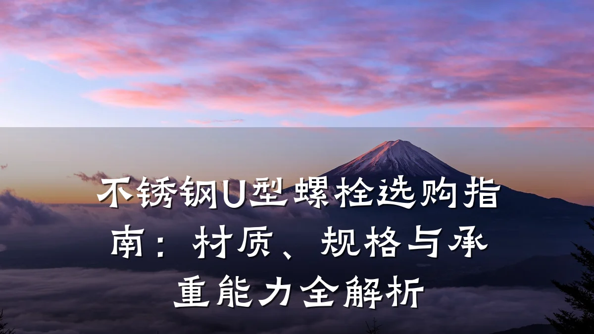 不锈钢U型螺栓选购指南:材质、规格与承重能力全解析